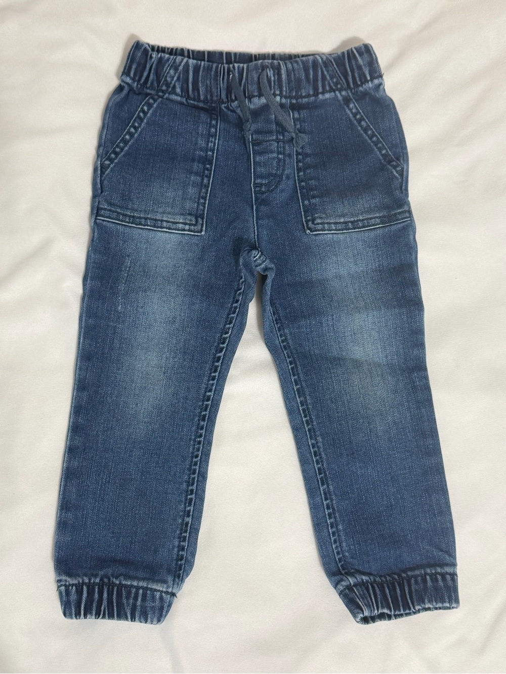 Cat & Jack Dark Blue Elastic-Waist Denim Joggers for Kids